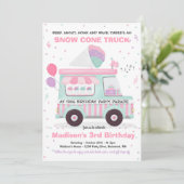 Invitation Défilé d'anniversaire de cône de neige Drive By (Debout devant)