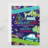 Invitation Défilé de la fête d'anniversaire en quarantaine (Devant)