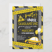 Invitation Défilé de la fête d'anniversaire en quarantaine (Devant)