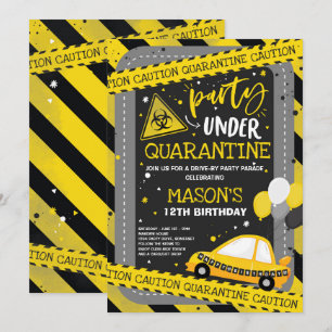 Invitation Défilé de la fête d'anniversaire en quarantaine