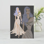 Invitation Défilé de mode couture Vogue à l'aquarelle (Debout devant)