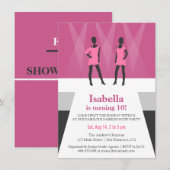 Invitation Défilé de mode Modern Models sur catéring pour fêt (Devant / Derrière)