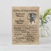 Invitation Défilement de libellule (Debout devant)