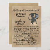 Invitation Défilement de libellule (Devant / Derrière)