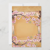 Invitation Défiler japonais Wedding shower de fleurs de ceris (Dos)