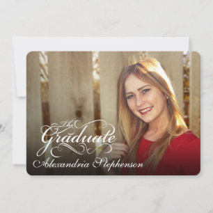 Invitation Défiler le script Graduation - Recouvrement photo