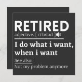 Invitation définition à la retraite, drôle de retraite, à la (Devant / Derrière)