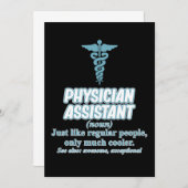 Invitation Définition d'adjoint de médecin PA Étudiants en mé (Devant / Derrière)