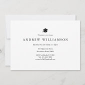 Invitation Définition de diplômé 2 Photo Bleu Moderne (Dos)