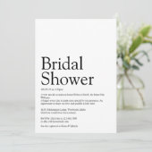 Invitation Définition De Fête des mariées Noir Et Blanc (Debout devant)