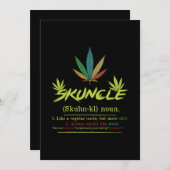 Invitation Définition de la peau Mauvaise herbe Fumer Oncle F (Devant / Derrière)