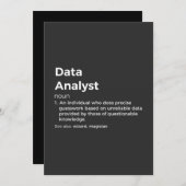 Invitation Définition de l'analyste de données (Devant / Derrière)