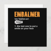 Invitation Définition de l'embaumer Morgue Embalayer Fond fun (Devant / Derrière)