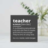 Invitation Définition de l'enseignant - Drôle Enseignant Ense (Debout devant)