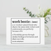 Invitation Définition de meilleure amie au travail (Debout devant)