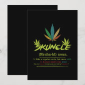 Invitation Définition de Tonton Fumeur de Marijuana Drôle de  (Devant / Derrière)