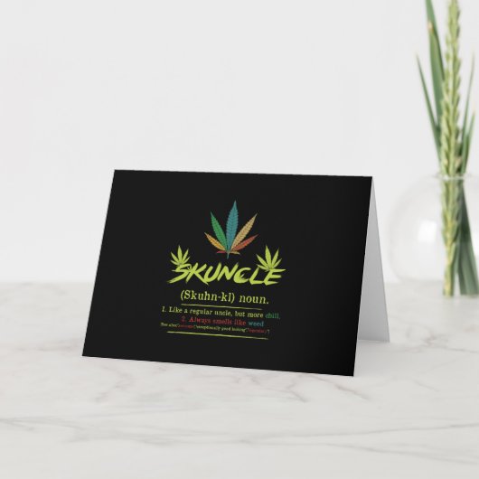 Invitation Définition de Tonton Fumeur de Marijuana Drôle de (Devant)
