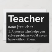 Invitation Définition d'enseignant (Devant)