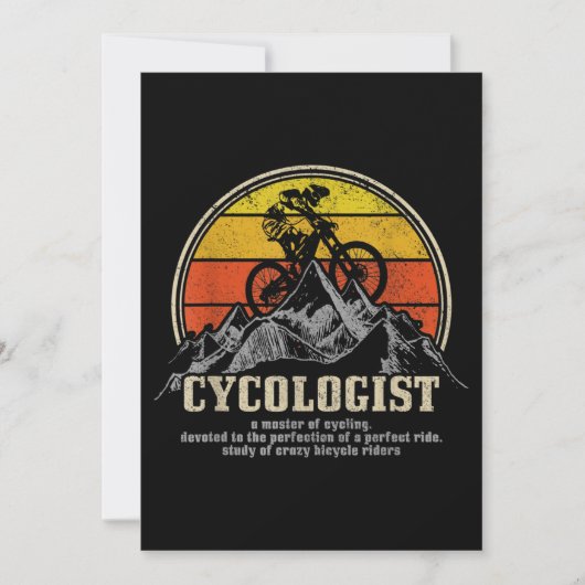 Invitation Définition du cyclologue Funny Mountain VTT MTB (Devant)