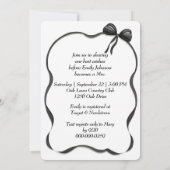Invitation Définition du dictionnaire pour MARIÉE (Dos)