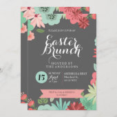 Invitation d'Egghunt de brunch de Pâques de (Devant / Derrière)