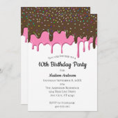 Invitation Dégivrage avec arrosage Anniversaire (Devant / Derrière)