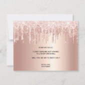 Invitation Dégoulinement or rose, veux-tu être ma demoiselle  (Dos)