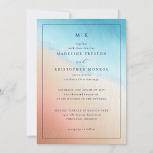 Invitation Dégradé aquarelle pastel élégant