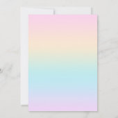 Invitation dégradé de couleur pastel (Dos)