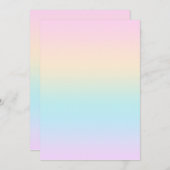 Invitation dégradé de couleur pastel (Devant / Derrière)