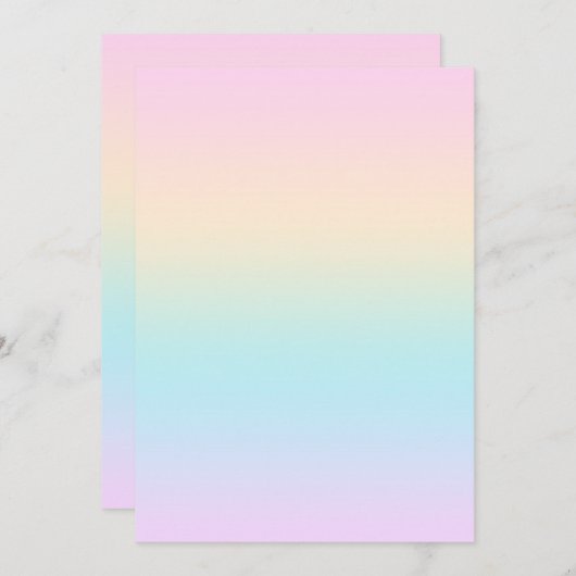 Invitation dégradé de couleur pastel (Devant / Derrière)