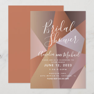 Invitation Dégradé de formes géométriques neutres pour Baby S
