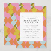 Invitation Dégradé géométrique abstrait de milieu de siècle (Devant / Derrière)