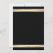 Invitation Dégradé or et Parties scintillant | Rose Gold Flor (Dos)