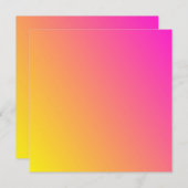 Invitation dégradé rose et jaune (Devant / Derrière)