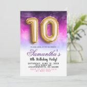 Invitation dégradée pour 10e anniversaire (Debout devant)