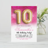 Invitation dégradée pour 10e anniversaire (Debout devant)