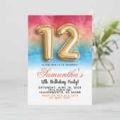 Invitation dégradée pour 12e anniversaire (Debout devant)