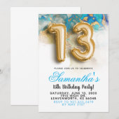 Invitation dégradée pour 13e anniversaire (Devant / Derrière)