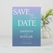 Invitation Dégradés de bonbons à save the date (Debout devant)
