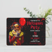 Invitation Déguisement de clown pour soirée Halloween effraya (Debout devant)