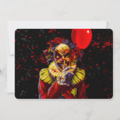 Invitation Déguisement de clown pour soirée Halloween effraya (Dos)