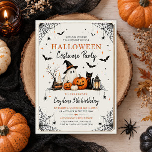 Invitation Déguisement de fantôme Halloween pour enfants pour