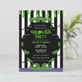 Invitation Déguisement de fantôme Halloween Slime Vert Soirée (Debout devant)
