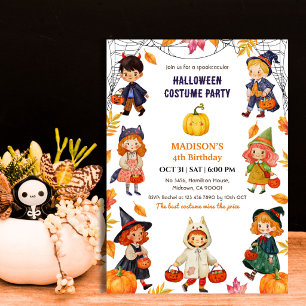 Invitation Déguisement de fête d'anniversaire Halloween pour
