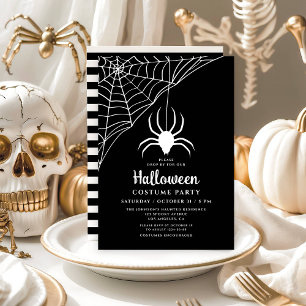 Invitation Déguisement de fête de Halloween de jolie araignée