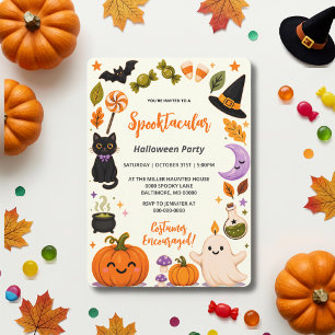 Invitation Déguisement de fête d'Halloween pour enfants migno