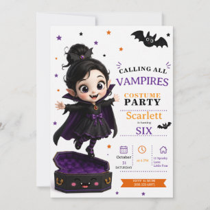 Invitation Déguisement de petit vampire - Anniversaire Hallow