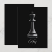 Invitation Déguisement de pièce d'échecs roi pour Halloween a (Devant / Derrière)