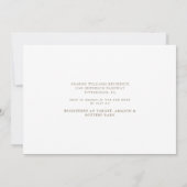 Invitation Dégustation de Champagne Botanique Mariage Blanc (Dos)